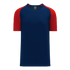 Athletic Knit V-Neck Baseball Jersey with Contrasting Shoulders (BA1375)